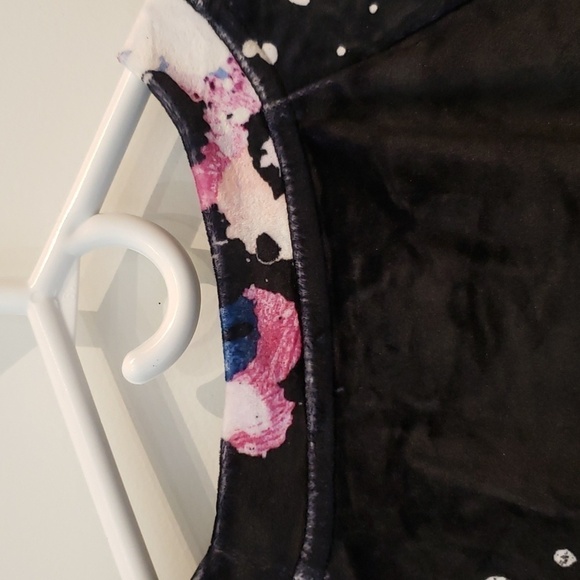 Justice Top Crop Paint Splatter velvet Girls Kids Size 8 - Picture 8 of 11